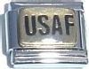 USAF - goldtone 9mm Italian charm